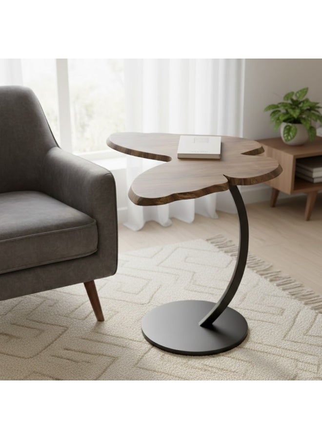 Coffee Table Wood Rustic Nightstand Bedside Table Sofa Table Coffee Snack Table Drink ... - Image 2